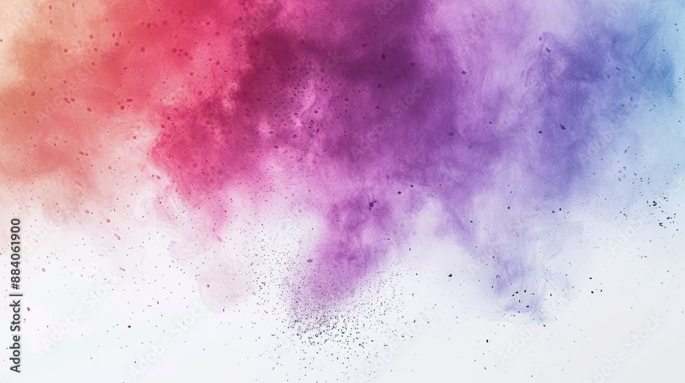 abstract powder splatted background. Colorful powder explosion on white background. Colored cloud. Colorful dust explode. Paint Holi