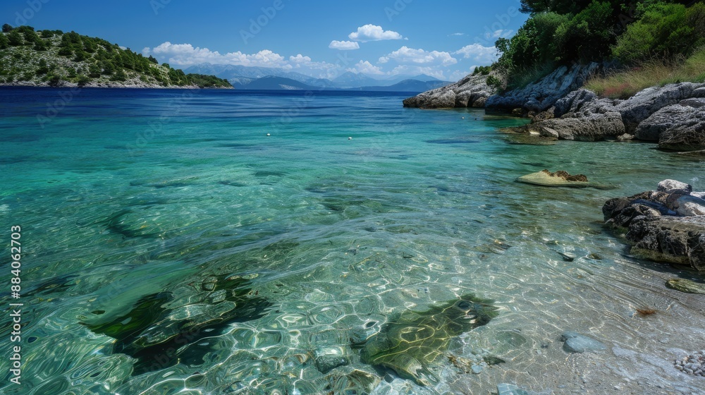 Fototapeta premium Beautiful Marble Beach with clear waters