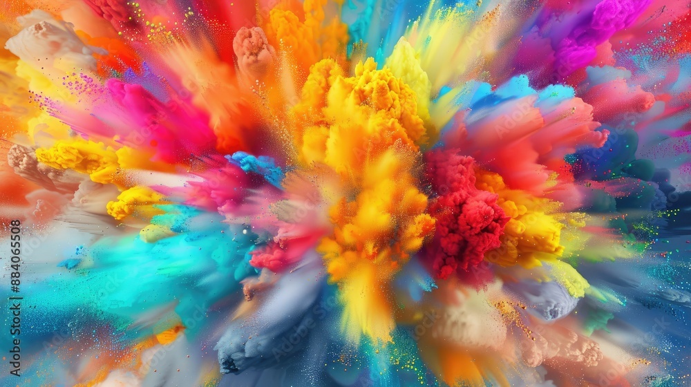 Explosion of Colorful Paints Explosion of Colorful Paints