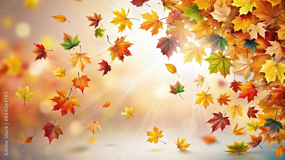 Falling colorful autumn leaves on a light background, autumn, leaves, fall, vibrant, seasonal, foliage, nature, colorful Falling colorful autumn leaves on a light background, autumn, leaves, fall, vibrant, seasonal, foliage, nature, colorful