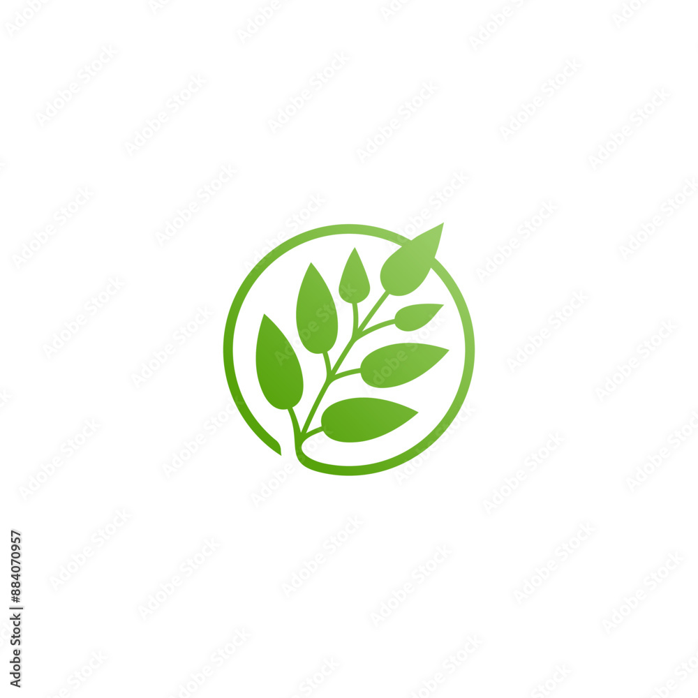 plant icon leaf circle logo symbol vector plant icon leaf circle logo symbol vector