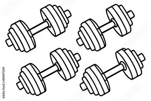 Dumbbells Art Creative Line Art Illustration Ideas and Techniques