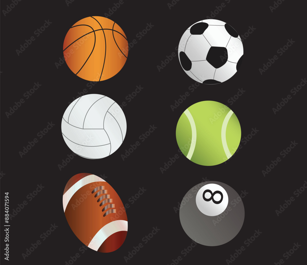 set of sports balls set of sports balls