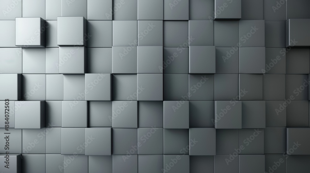 A gray wall made of cubes A gray wall made of cubes