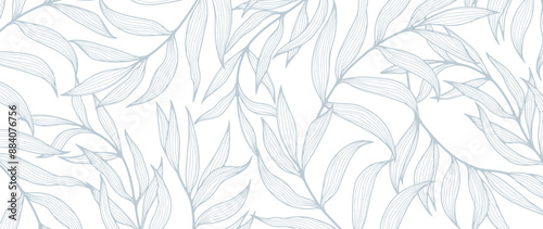 Light botanical abstract vector background with branches and leaves.