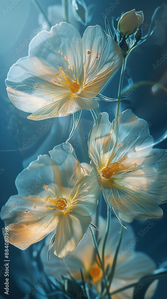Enhancing Skin Texture with Evening Primrose Oil, Eczema Relief, Healthy Supplement Concept