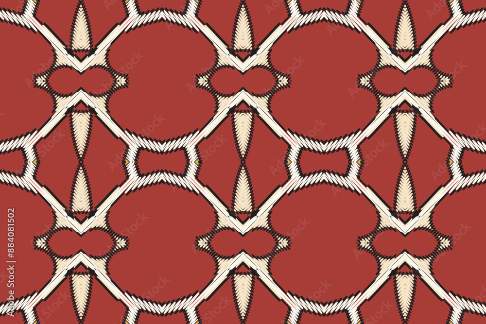 Naklejka premium Ethnic abstract ikat pattern. Seamless pattern in tribal, folk embroidery, Mexican style. Aztec geometric art ornament print. Design for carpet, wallpaper, clothing, wrapping, fabric, cover, textile