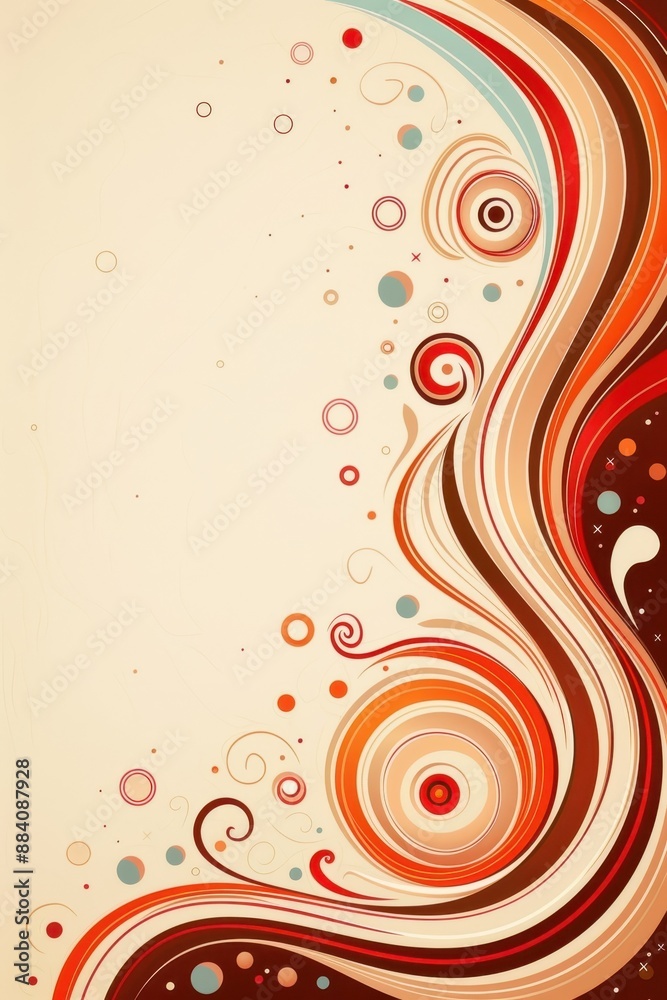 Retro Wave Lines Design With Earth Tones Retro Wave Lines Design With Earth Tones