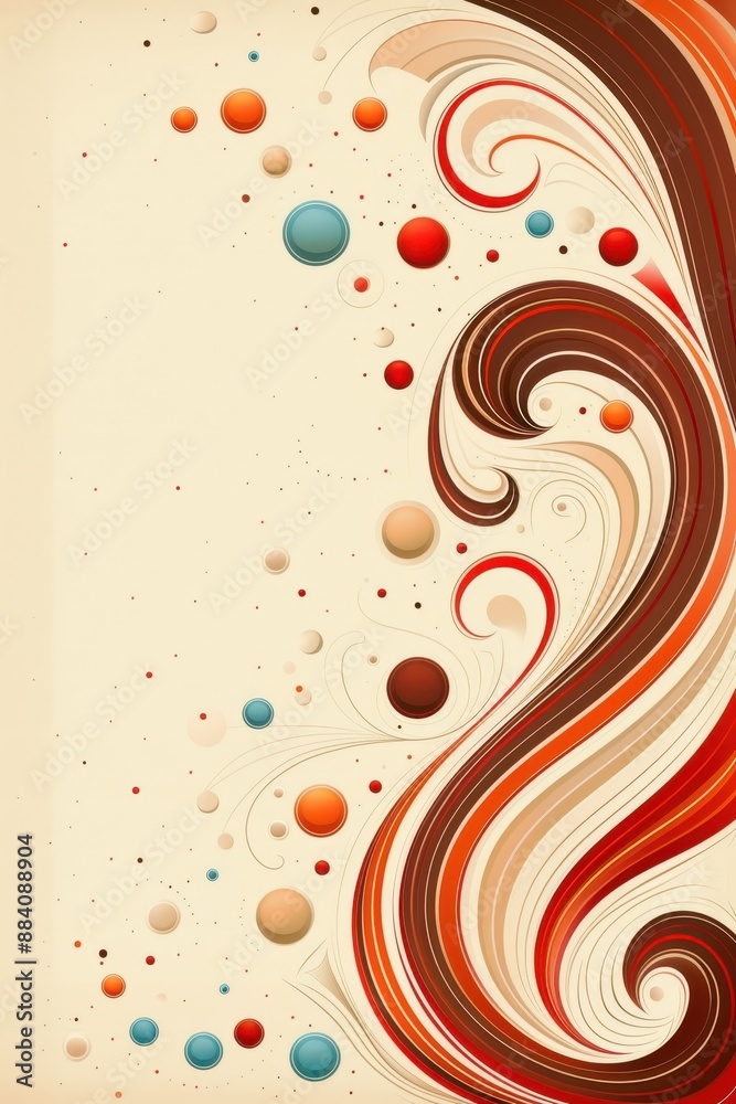 Abstract Retro Wave Design With Earth Tones Abstract Retro Wave Design With Earth Tones