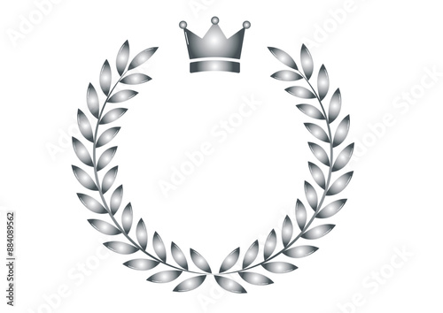 王冠と月桂樹のランキング装飾フレーム