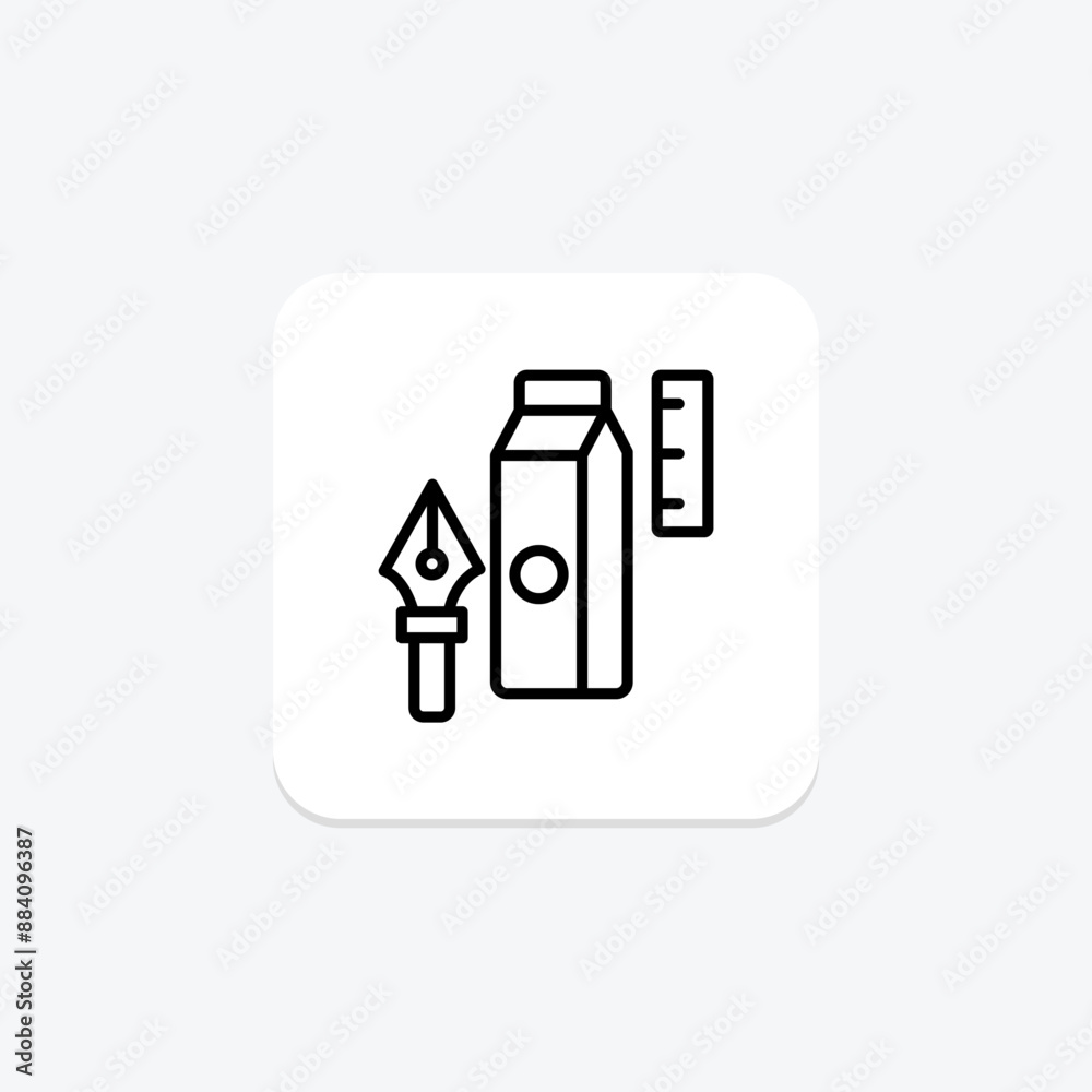Packaging Design line icon , vector, pixel perfect, illustrator file Packaging Design line icon , vector, pixel perfect, illustrator file
