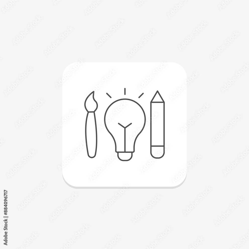 Creativity thinline icon , vector, pixel perfect, illustrator file