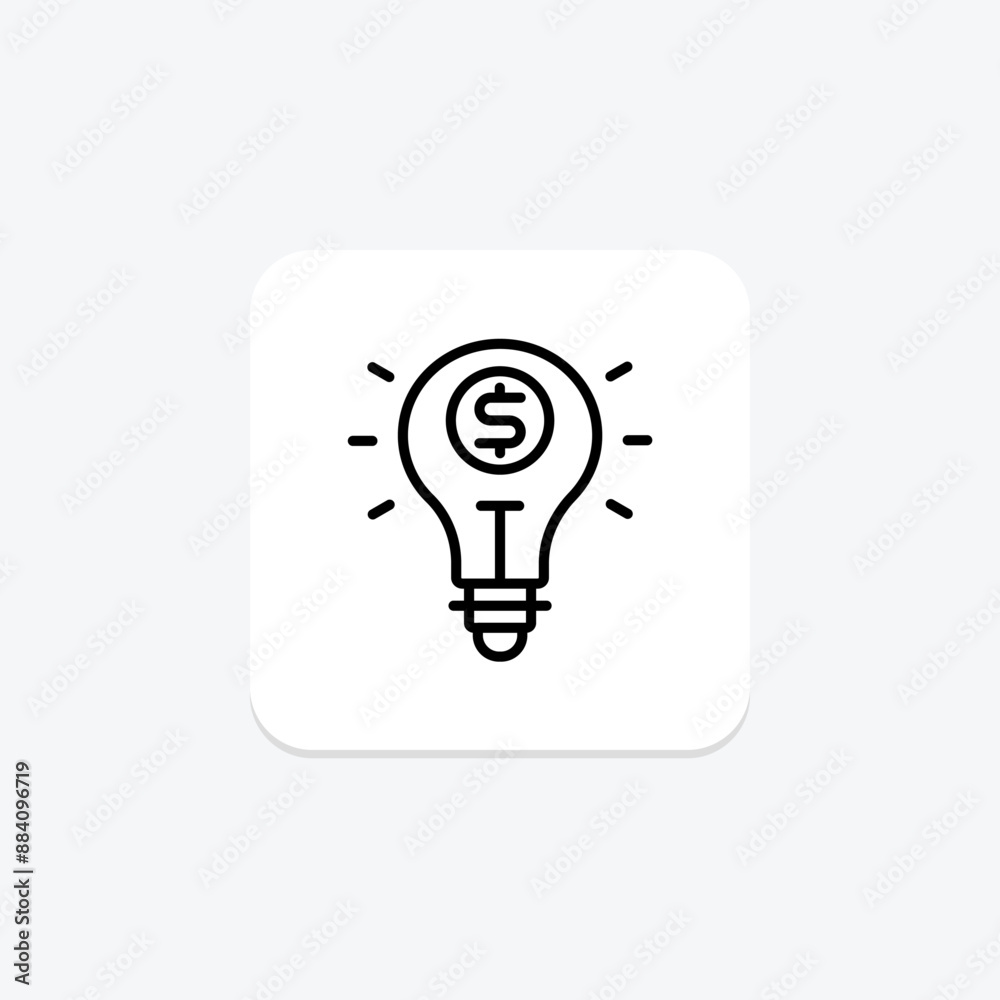 Creative Economy line icon , vector, pixel perfect, illustrator file Creative Economy line icon , vector, pixel perfect, illustrator file