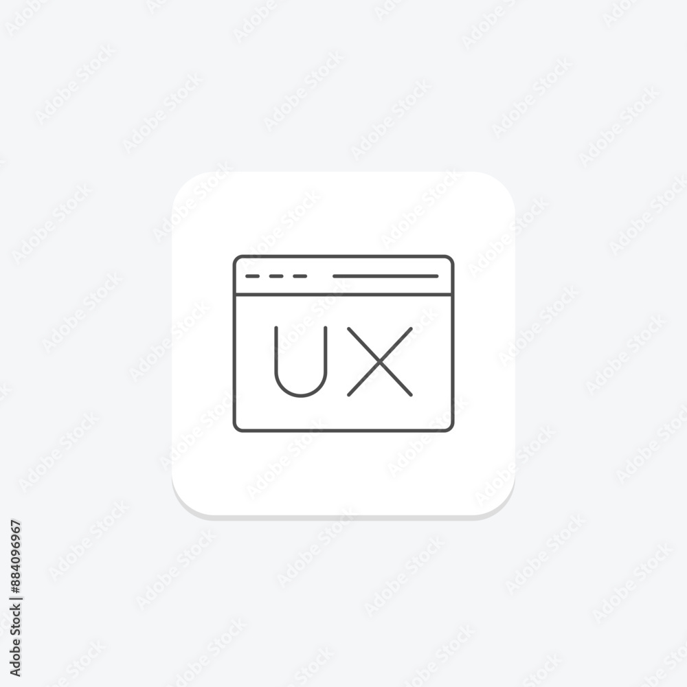 User Experience Design thinline icon , vector, pixel perfect, illustrator file User Experience Design thinline icon , vector, pixel perfect, illustrator file