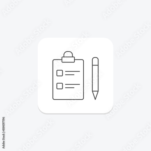 Planning thinline icon , vector, pixel perfect, illustrator file