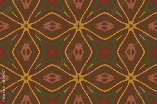 Ethnic abstract beautiful art. Ikat seamless pattern in tribal, folk embroidery, Mexican style. Aztec geometric art ornament print. Design for carpet, wallpaper, clothing, wrapping, fabric.