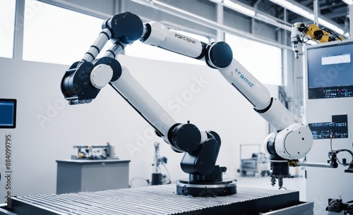 Robotic Arms in High-Tech Manufacturing Facility