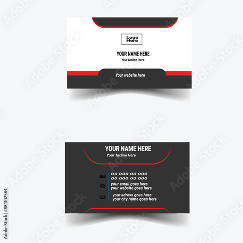 Corporate Business Card Design Simple Morden Creative and professional businesscard templete Clean and simple businesscard design card template for business and technology. 