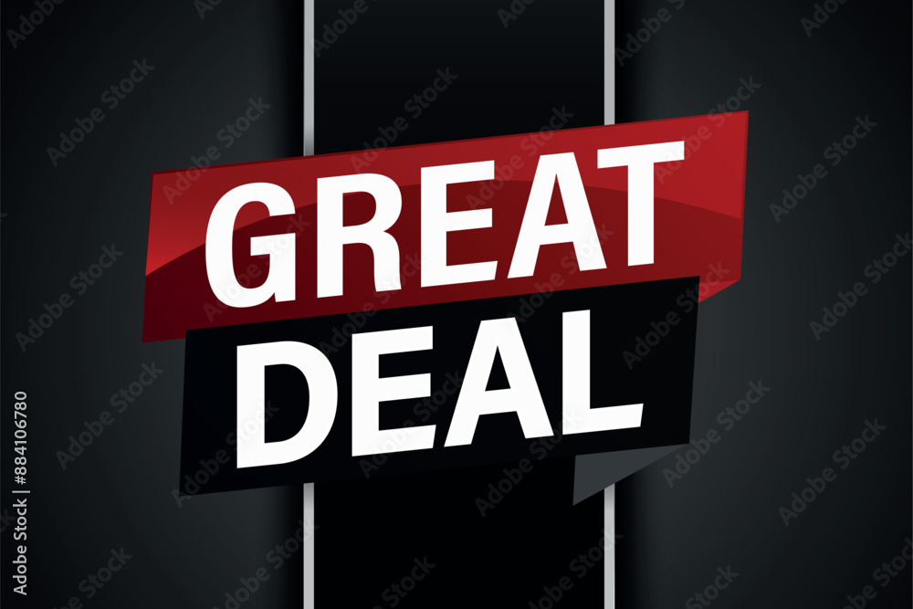 Fototapeta premium great deal poster banner graphic design icon logo sign symbol social media website coupon