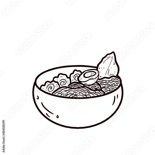 Ramen Noodle outline 