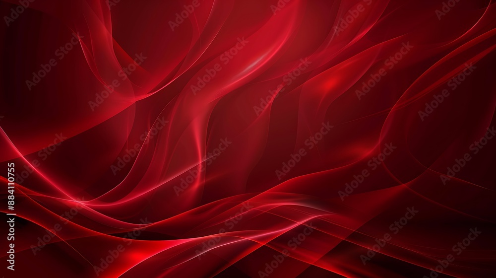 Obraz premium Abstract Red Swirling Waves Background