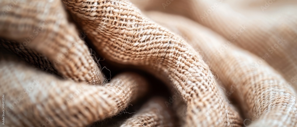 A tight shot of a fabric with a blurred section featuring another piece of cloth in its center A tight shot of a fabric with a blurred section featuring another piece of cloth in its center