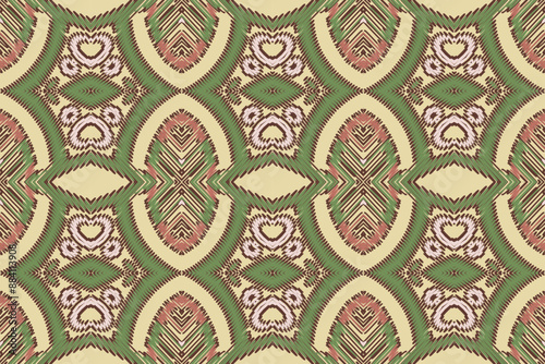 Ethnic abstract beautiful art. Ikat seamless pattern in tribal, folk embroidery, Mexican style. Aztec geometric art ornament print. Design for carpet, wallpaper, clothing, wrapping, fabric.