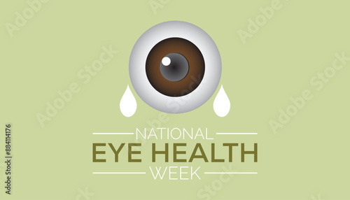 national eye health week is observed every year on September. banner design template Vector illustration background design.