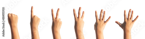 Fotografía Childs hand counting fingers