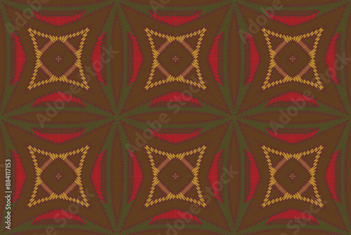 Ethnic abstract beautiful art. Ikat seamless pattern in tribal, folk embroidery, Mexican style. Aztec geometric art ornament print. Design for carpet, wallpaper, clothing, wrapping, fabric.