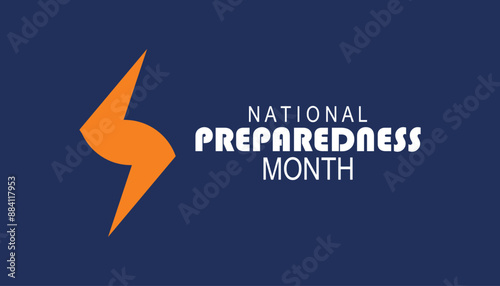 National preparedness month is observed every year on September. banner design template Vector illustration background design.