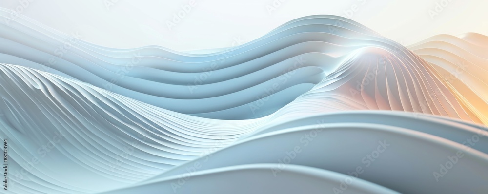 Soft and soothing abstract waves in pale blue and white hues Soft and soothing abstract waves in pale blue and white hues
