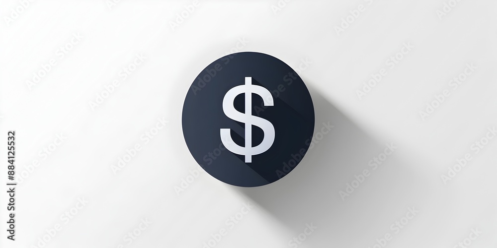 Stylish Dollar Sign in Circle Icon for Finance and Wealth Management Concepts Stylish Dollar Sign in Circle Icon for Finance and Wealth Management Concepts
