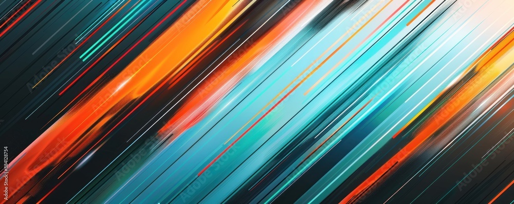 Abstract streaks of light painting in blue orange and red colors Abstract streaks of light painting in blue orange and red colors