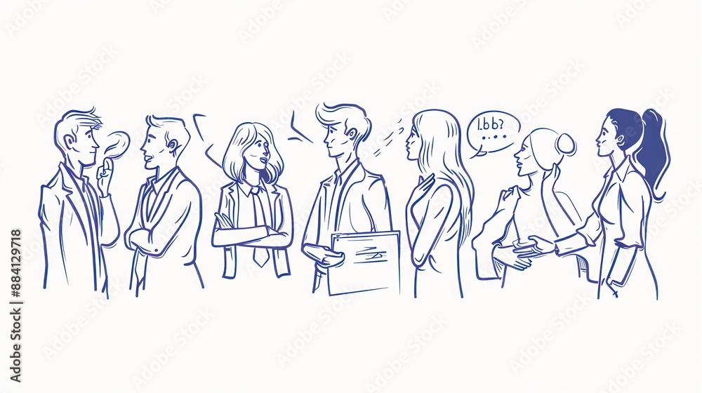 Group of People Talking and Interacting Group of People Talking and Interacting