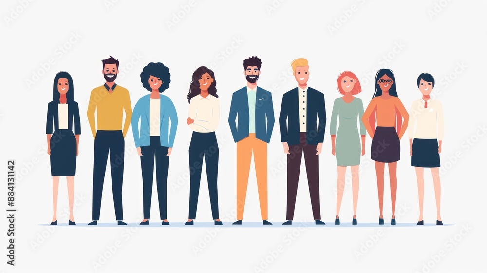 Fototapeta premium Diverse Team of Professionals Standing Together