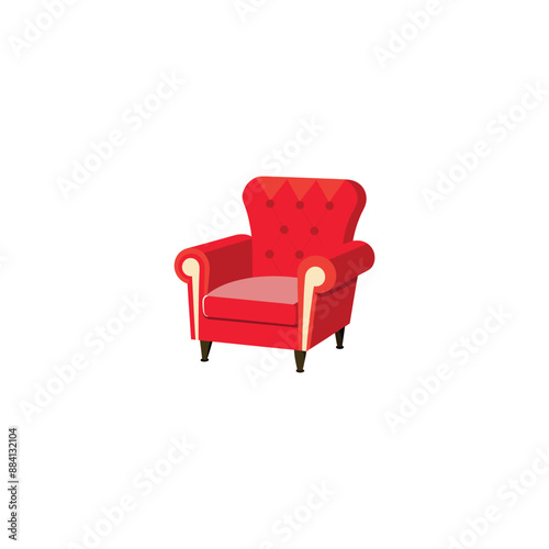 red leather armchair