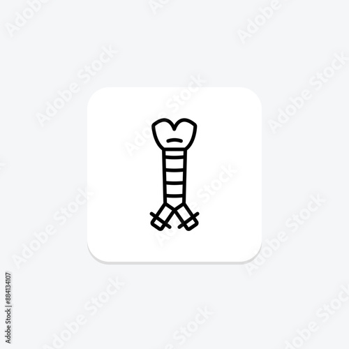 Trachea line icon , vector, pixel perfect, illustrator file