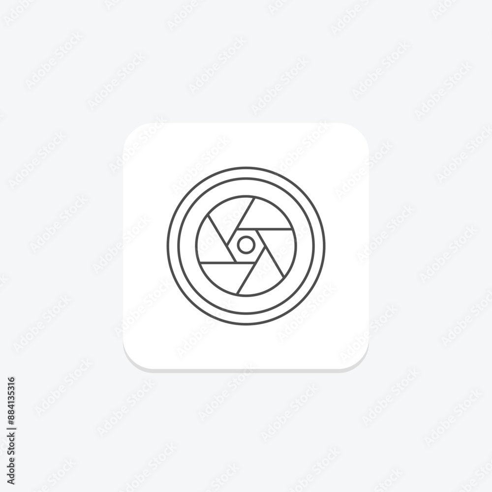 Diaphragm thinline icon , vector, pixel perfect, illustrator file Diaphragm thinline icon , vector, pixel perfect, illustrator file