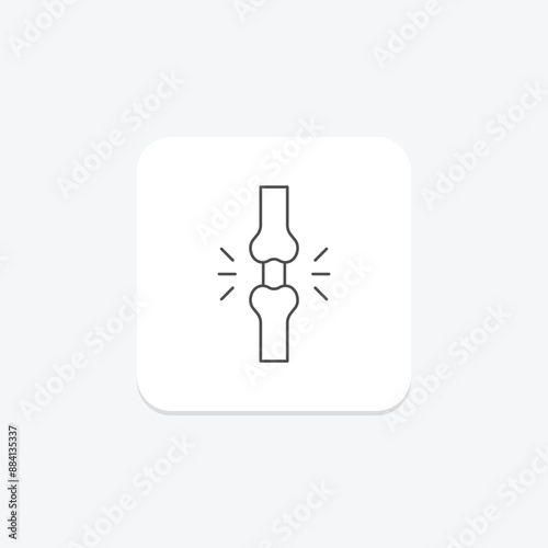 Cartilage thinline icon , vector, pixel perfect, illustrator file