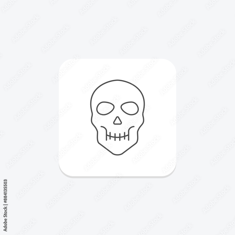 Skull thinline icon , vector, pixel perfect, illustrator file Skull thinline icon , vector, pixel perfect, illustrator file