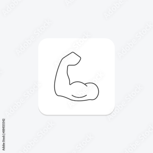 Muscles thinline icon , vector, pixel perfect, illustrator file