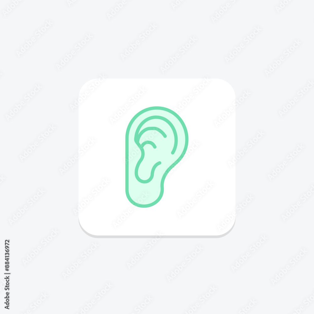 Ears duotone line icon , vector, pixel perfect, illustrator file Ears duotone line icon , vector, pixel perfect, illustrator file