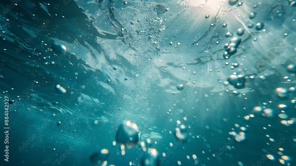Sunbeams and Bubbles Underwater Sunbeams and Bubbles Underwater