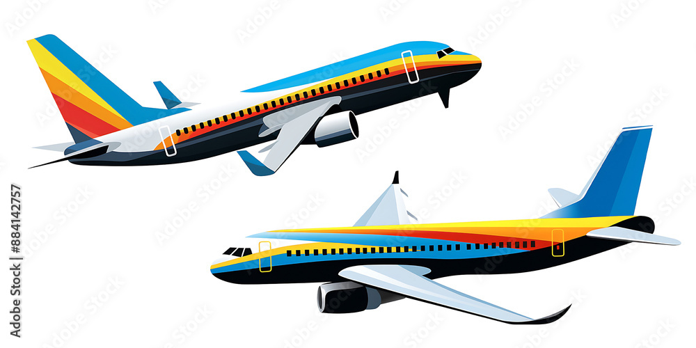Airplane isolated on white background