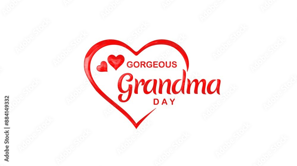 Gorgeous Grandma Day Text Animation. Great for Gorgeous Grandma Day Celebrations with transparent background, for banner, social media feed wallpaper stories Gorgeous Grandma Day Text Animation. Great for Gorgeous Grandma Day Celebrations with transparent background, for banner, social media feed wallpaper stories