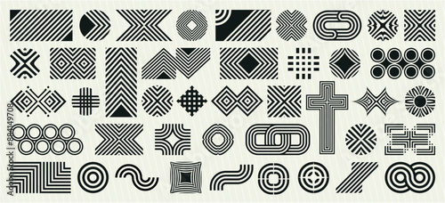 A Symphony of Geometric Elegance, elegance and diversity of the geometric line patterns within a monochromatic theme.