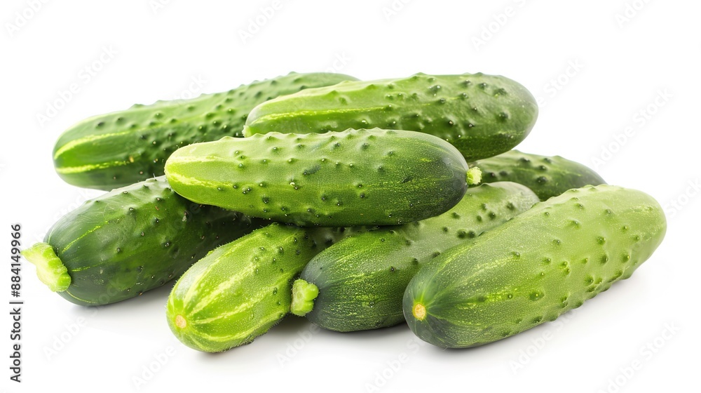Fresh Cucumbers on White Background Fresh Cucumbers on White Background