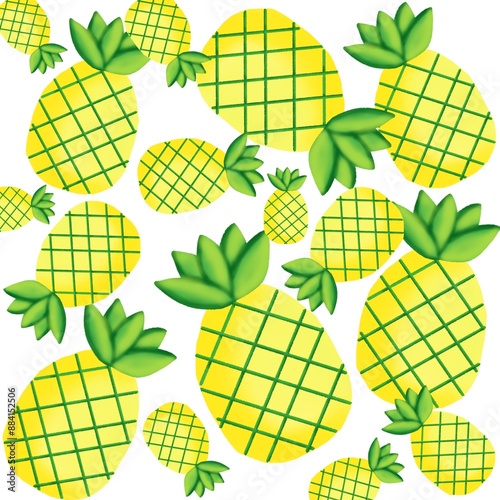 seamless pattern with pineapple
