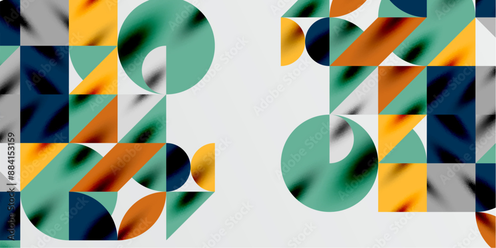 Triangles, round triangles and circles techno art. Vector Illustration For Wallpaper, Banner, Background, Card, Book Illustration, landing page Triangles, round triangles and circles techno art. Vector Illustration For Wallpaper, Banner, Background, Card, Book Illustration, landing page